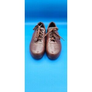 SAS Women's Free Time Walking Shoe Size 9 WW  Brown Leather Casual Comfort Shoe